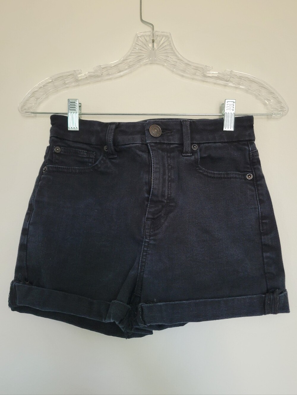 Black Curvy High-Rise Shorts
